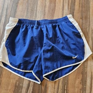Womens NIKE DRI-FIT Running Athletic Shorts Sz Large Blue.   #C